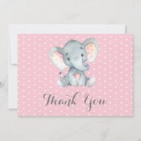 Éléphant Mignon Bébé Fille Rose et Gris