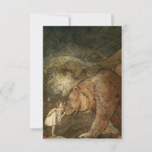 Carte De Remerciements "Elle a embrassé l'ours" par John Bauer