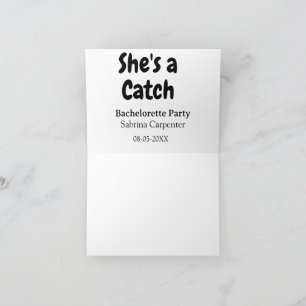 Carte De Remerciements Elle est un nom de fête de bachelorette date simpl