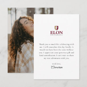 Carte De Remerciements Elon Graduation