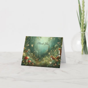 Carte De Remerciements Emerald Green Mariage forestier enchanté