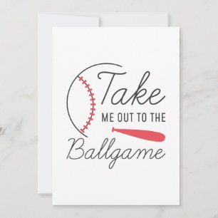 Carte De Remerciements Emmenez-Moi Au Match De Baseball