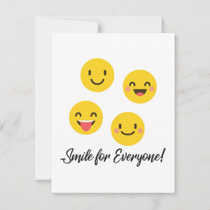 Carte De Remerciements Emoji sourit à tous