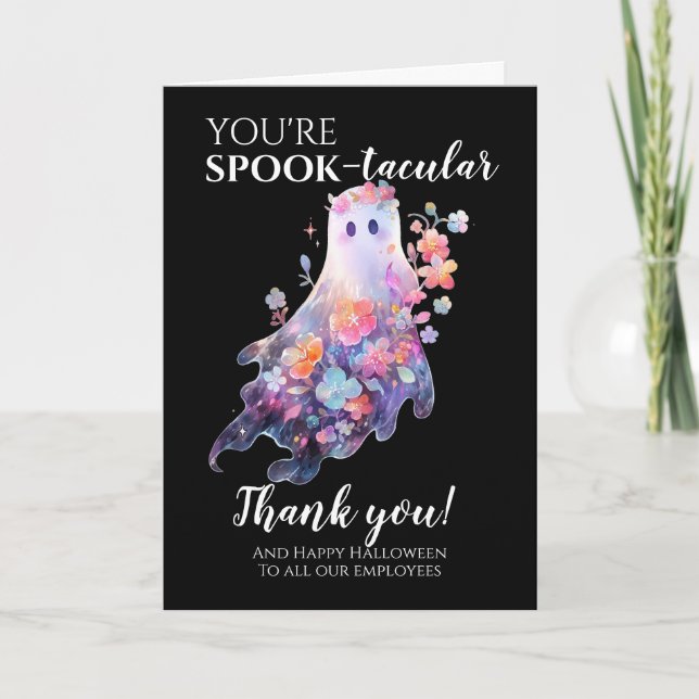 Carte De Remerciements Employé d'Halloween (Devant)