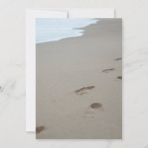 Carte De Remerciements Empreintes sur une plage blanche au Mozambique