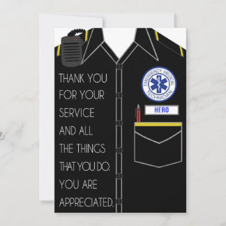 Carte de remerciements EMT