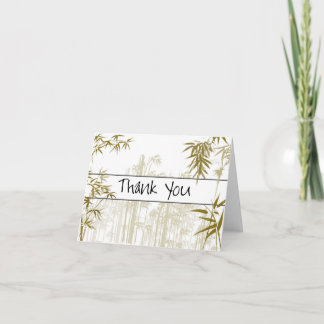 Carte de remerciements en bambou
