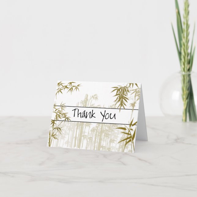 Carte de remerciements en bambou (Devant)