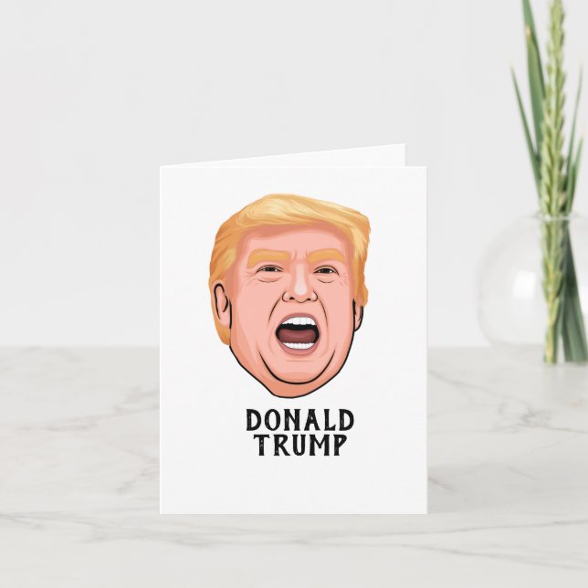 CARTE DE REMERCIEMENTS EN COLÈRE DONALD TRUMP PERSONNALISÉ (Devant)