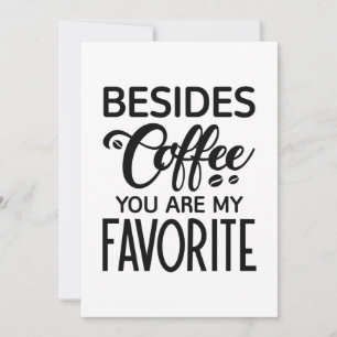 Carte De Remerciements En Plus Du Café Vous Êtes Mon Favori