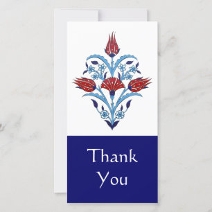 Carte de remerciements en tuile turque