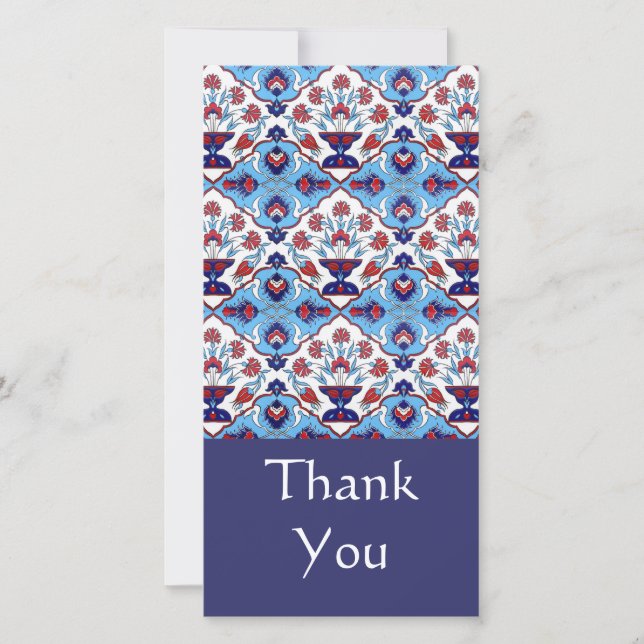 Carte de remerciements en tuile turque (Devant)