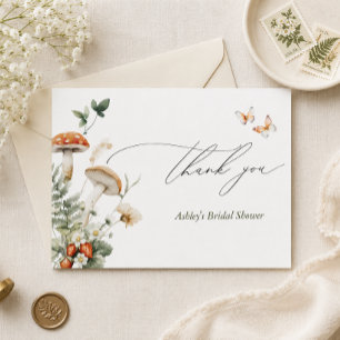 Carte De Remerciements Enchanted Forest Mariage Champêtre Fête de Mariée