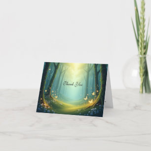 Carte De Remerciements Enchanted Sunlit Summer Grove