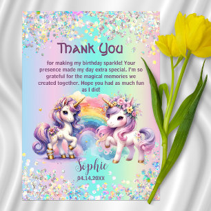 Carte De Remerciements Enchanter la licorne