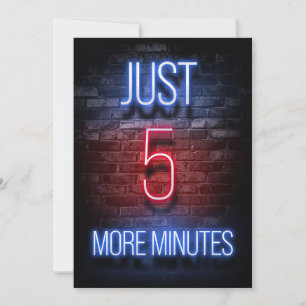 Carte De Remerciements Encore cinq minutes de jeu