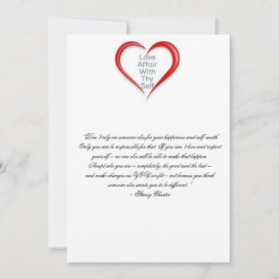 Carte De Remerciements Encouragez l'amour-propre