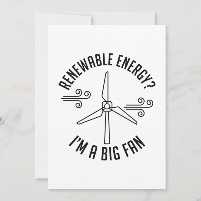 Carte De Remerciements Énergie renouvelable (Devant)