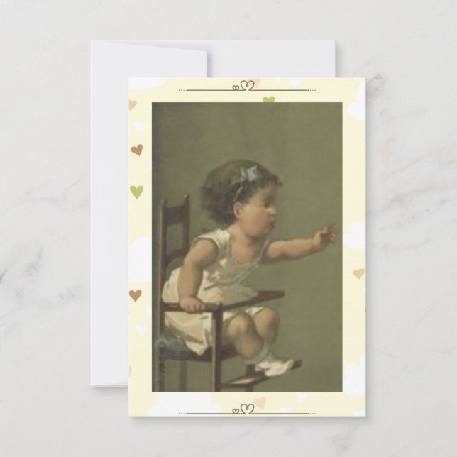 Carte De Remerciements Enfant affamé (Devant)
