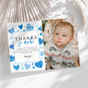 Carte De Remerciements Enfants Casse-Cœur Photo Anniversaire Remerciement