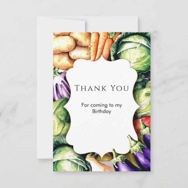 Carte De Remerciements Enfants Marché de producteurs locaux Anniversaire (Devant)
