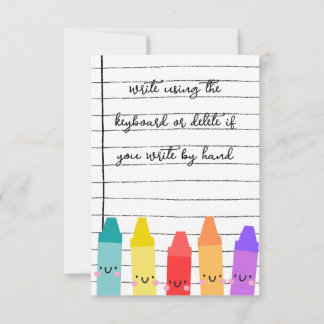 Carte De Remerciements Enfants Mignons