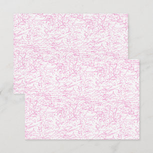 Carte De Remerciements Ensemble de dossiers abstraits roses pour le burea