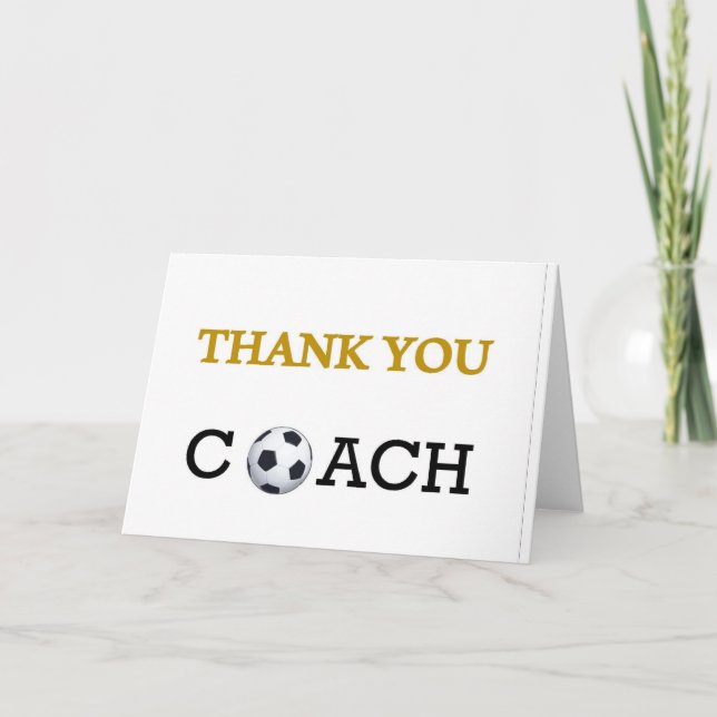 Carte de remerciements entraîneur de football (Devant)