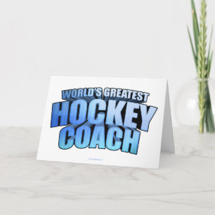 Carte De Remerciements Entraîneur de hockey le plus grand du monde