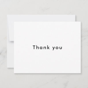 Carte De Remerciements Entreprise minimaliste moderne noir et blanc