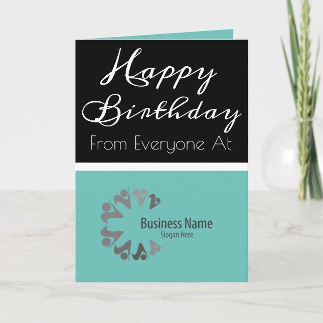 Carte De Remerciements Entreprise moderne à employé Anniversaire personna (Devant)