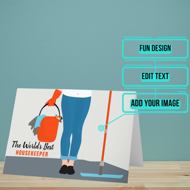 Carte De Remerciements Entretien (Show your housekeeper that you dearly appreciate him/her.)