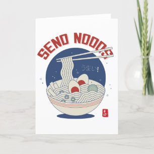 Carte De Remerciements Envoyer Noeuds Japonais Soupe de nouilles Ramen Me