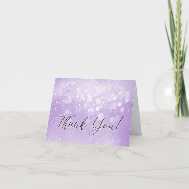 Carte De Remerciements Éperche violette de lavande (Devant)
