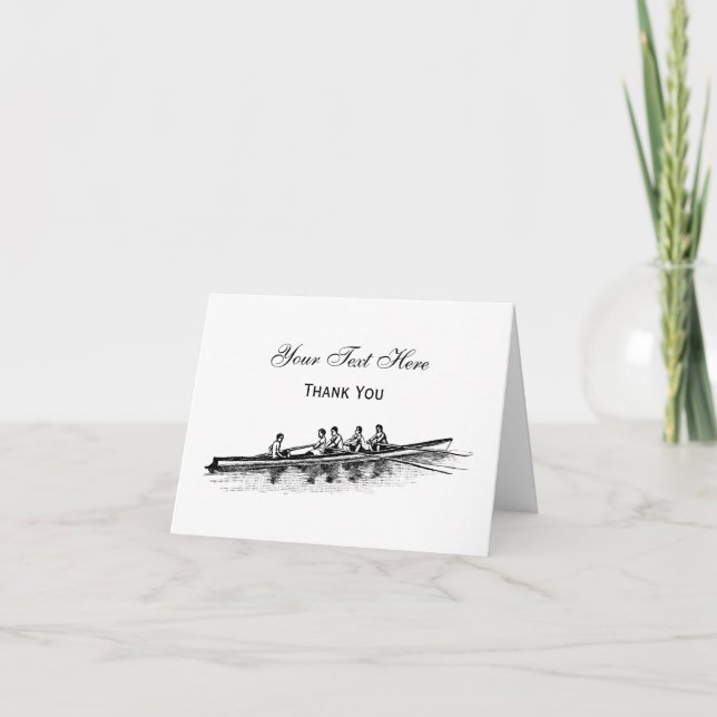 Carte De Remerciements Équipe de raideurs d'aviron Sports nautiques (Devant)
