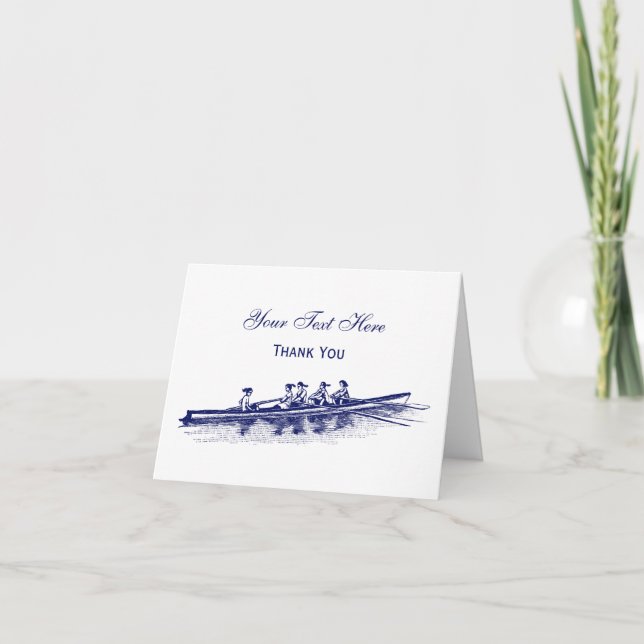 Carte De Remerciements Équipe des femmes de raideurs d'aviron Sports naut (Devant)