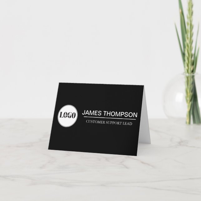 Carte De Remerciements Équipement de logo personnalisé pour l'employé de  (Devant)