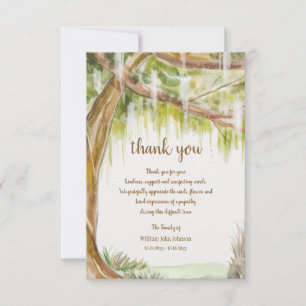 Carte de remerciements espagnole Moss Sympathie