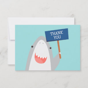 Carte De Remerciements Espèces de requins mignons