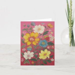 Carte De Remerciements Été En Fleurs De Papeterie