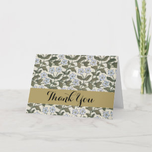 Carte De Remerciements Été Périwinkel Fleur Plutôt Élégant Floral