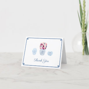 Carte De Remerciements Éternel Maroon Orchidées Rose Wedding shower