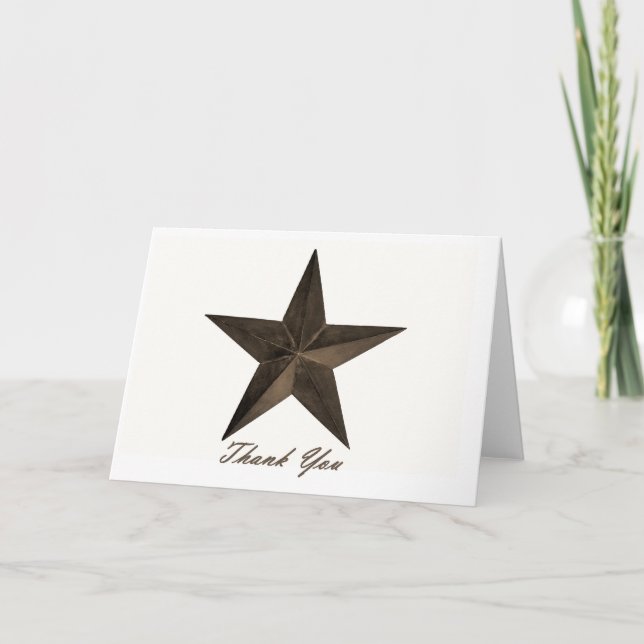 Carte De Remerciements Étoile du Texas (Devant)