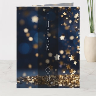 Carte De Remerciements Étoiles d'Or Brillent