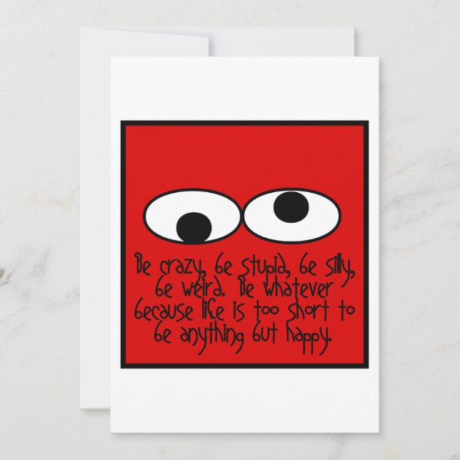 Carte De Remerciements Être bizarre (Devant)