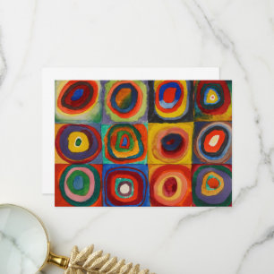 Carte De Remerciements Étude de couleur par Wassily Kandinsky