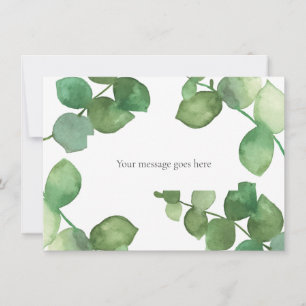 Carte De Remerciements Eucalyptus Bohème Votre Message de verdure