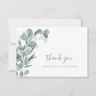 Carte De Remerciements Eucalyptus élégant