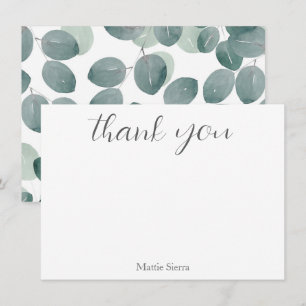 Carte De Remerciements Eucalyptus Moderne 2