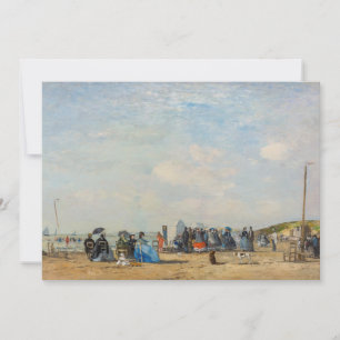 Carte De Remerciements Eugene Boudin - Rassemblement sur la plage
